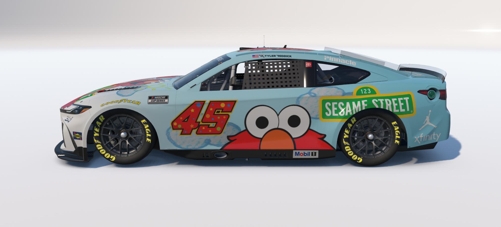 Preview of Tyler Reddick #45 Sesame Street "Elmo" Toyota Camry *Fictional* by Brett M.