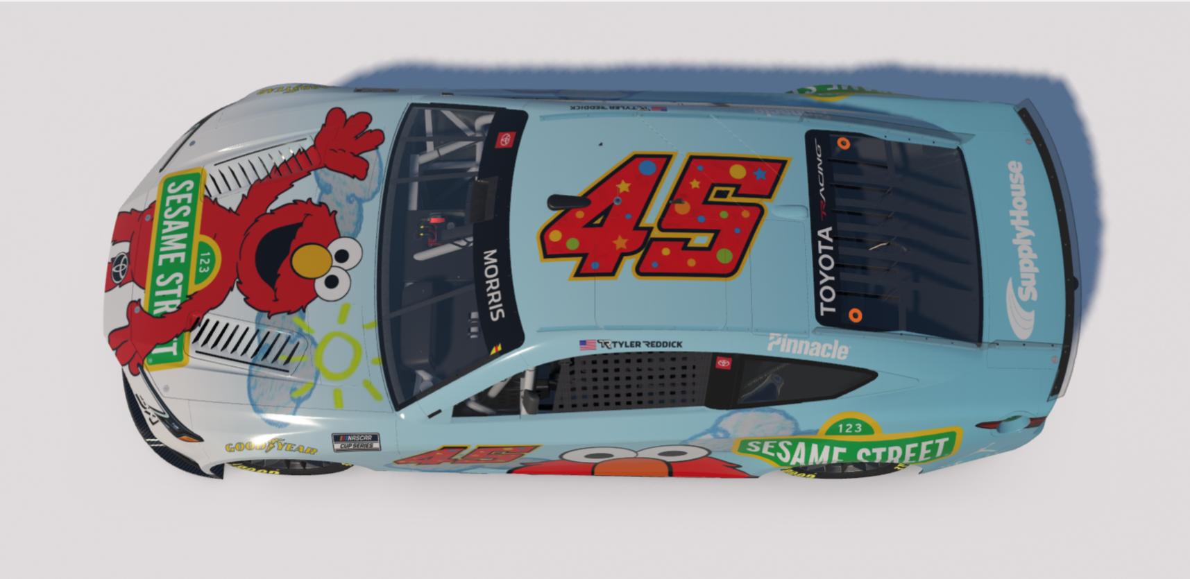 Preview of Tyler Reddick #45 Sesame Street "Elmo" Toyota Camry *Fictional* by Brett M.